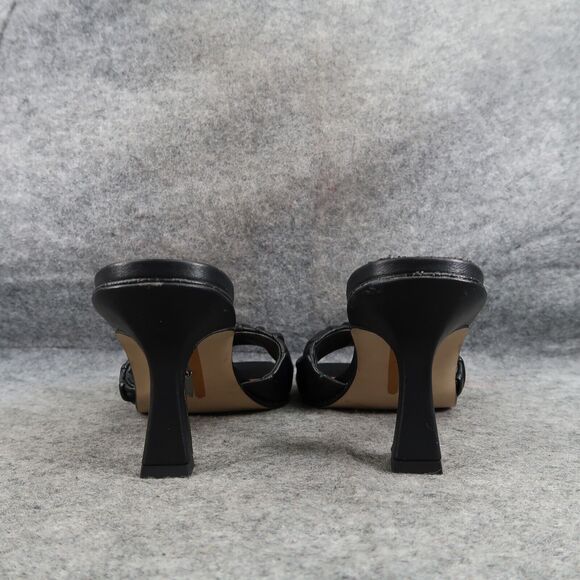 Sam Edelman Shoes Women 7 Sandal Mule Pump Slide Square Toe Leather Ruffle Kitty - Picture 5 of 15